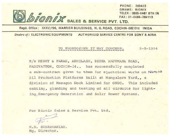 Bionix Sales & Services Pvt Ltd